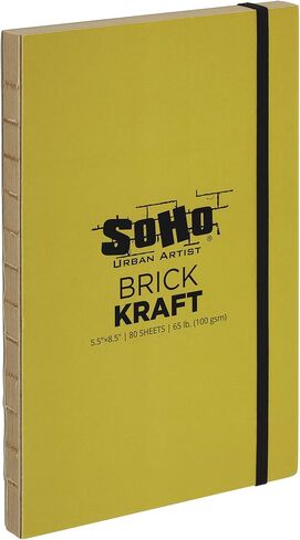 SoHo Urban Artist Brick Sketchbook Journals for Sketching, Drawing, Colored Pencils, Graphite, and More - Mixed Media 5.5"x5.5" (200 GSM, 40 Sheets) in Kuwait