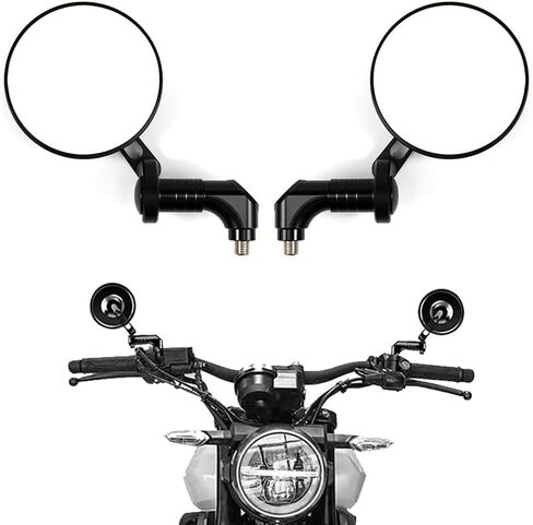 Motorcycle Adjustment Rear View Mirrors 8mm 10mm Universal for 7/8"Handlebars Bike Mirror Compatible with ATV Snowmobile Scooter Moped Dirt Bike Sportsman in Kuwait