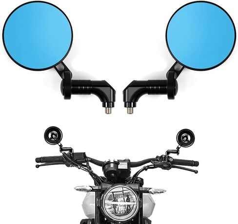 Motorcycle Adjustment Rear View Mirrors 8mm 10mm Universal for 7/8"Handlebars Bike Mirror Compatible with ATV Snowmobile Scooter Moped Dirt Bike Sportsman in Kuwait