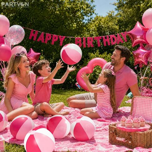 Multi-Size Inflatable Beach Balls 12 PCS 12" 16" 24" Jumbo Rainbow Beach Balls Bulk for Kids & Adults Summer Pool Toys Hawaiian Party Decorations, Outdoor Water Games in Saudi Arabia