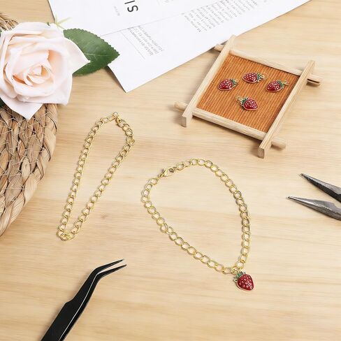 15 PCS Gold Plated Chain Bracelets, Alloy Chain Bracelets Kit Jewelry Making Chains with Lobster Clasps for Women Men DIY Bracelet Jewelry Crafts Supplies in Kuwait
