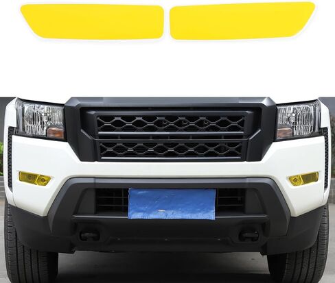 Daeiclru Car Front Fog Light Film Compatible with Nissan Frontier 2022 2023 2024 2025, Front Fog Light Overlay Vinyl Decal Tint Film Sticker Yellow Fog Light Transparent Film Accessories in Kuwait