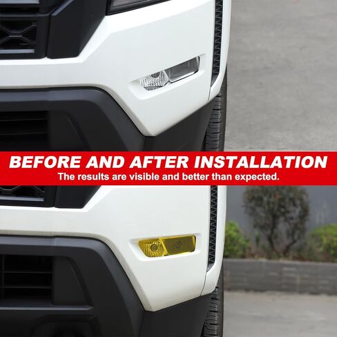 Daeiclru Car Front Fog Light Film Compatible with Nissan Frontier 2022 2023 2024 2025, Front Fog Light Overlay Vinyl Decal Tint Film Sticker Yellow Fog Light Transparent Film Accessories in Kuwait
