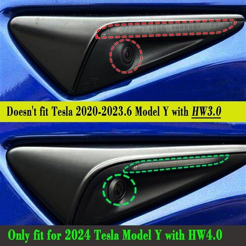 HW4.0 Side Camera Protection Cover for 2026 2025 2024 Tesla Model Y Accessories, Turn Signal Cover fit for Model Y with HW4.0 (Matt Black) in Saudi Arabia