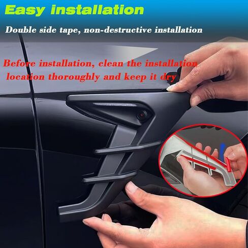 HW4.0 Side Camera Protection Cover for 2026 2025 2024 Tesla Model Y Accessories, Turn Signal Cover fit for Model Y with HW4.0 (Matt Black) in Saudi Arabia