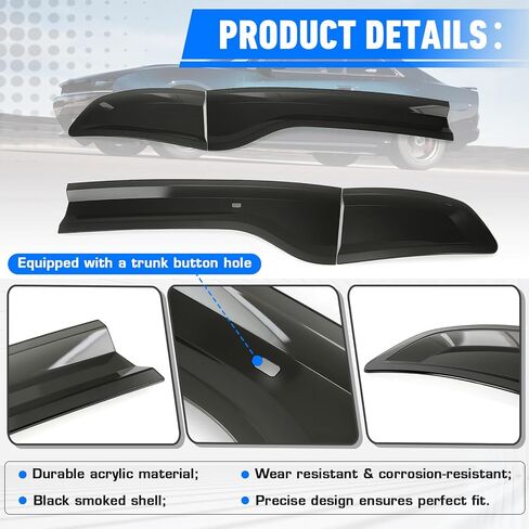Tail Light Lamp Covers Compatible with 2015-2024 Dodge Charger, Smoked Rear Light Guards Protection Exterior Accessories in Saudi Arabia