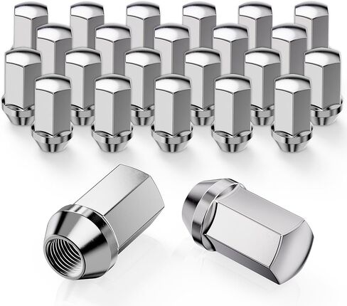 MZS M14x1.5 Lug Nuts, 7/8" Hex Closed End Conical Seat Wheel Nut for Selected Models, One-Piece Design Lugnuts, Replace OEM 9596070 611-236 611-330 611-152, 611-331 15551469 9598179, Chrome, 24PCS in Kuwait