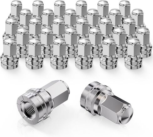 MZS M14x1.5 Lug Nuts, 7/8" Hex Closed End Conical Seat Wheel Nut for Selected Models, One-Piece Design Lugnuts, Replace OEM 9596070 611-236 611-330 611-152, 611-331 15551469 9598179, Chrome, 24PCS in Kuwait