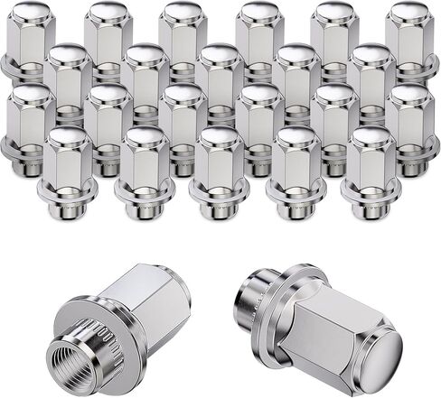 MZS M14x1.5 Lug Nuts, 7/8" Hex Closed End Conical Seat Wheel Nut for Selected Models, One-Piece Design Lugnuts, Replace OEM 9596070 611-236 611-330 611-152, 611-331 15551469 9598179, Chrome, 24PCS in Kuwait