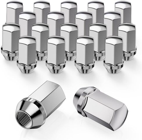 MZS M14x1.5 Lug Nuts, 7/8" Hex Closed End Conical Seat Wheel Nut for Selected Models, One-Piece Design Lugnuts, Replace OEM 9596070 611-236 611-330 611-152, 611-331 15551469 9598179, Chrome, 24PCS in Kuwait