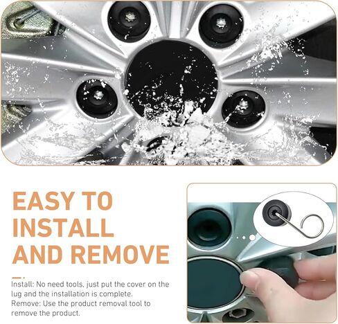 20Pcs Car Wheel Lug Nut Covers,17mm Tire Bolt Caps, Wheel Bolt Covers Caps with Removal Tool, Compatible with VW, Jetta, Beetle, Passat, GTI, CC(Black) in Saudi Arabia