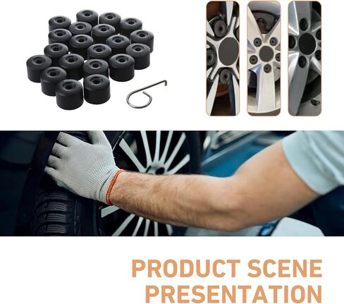 20Pcs Car Wheel Lug Nut Covers,17mm Tire Bolt Caps, Wheel Bolt Covers Caps with Removal Tool, Compatible with VW, Jetta, Beetle, Passat, GTI, CC(Black) in Saudi Arabia