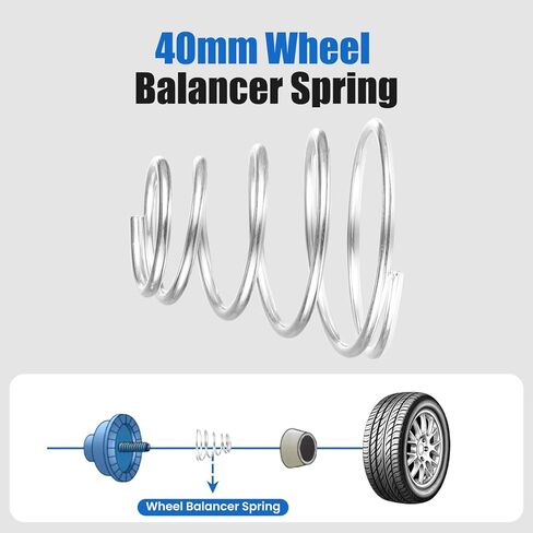 Zookpr 40mm Wheel Balancer Centering Spring, Stainless Steel Wheel Balancer Cone Spring, Ideal for Repair Shops & DIY Users in Saudi Arabia