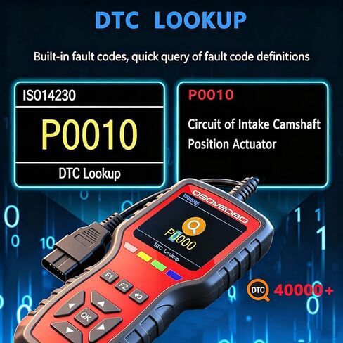 2-in-1 Enhanced OBD2 Scanner and Battery Tester, Car Code Reader and Engine Fault Code Diagnostic Tool for 1996+ OBDII Protocol Cars, Red in Saudi Arabia