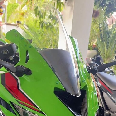 دراجة نارية Flyscreen ZX4R الزجاج الأمامي الزجاج الأمامي منحرف الرياح قناع قناع ل KA & WA & SA & KI ZX-4R/ZX-4RR ZX 4R/ZX4RR ZX25R إكسسوارات قطع الغيار 2023 2024 2025 2026 (دخان أسود) in Kuwait