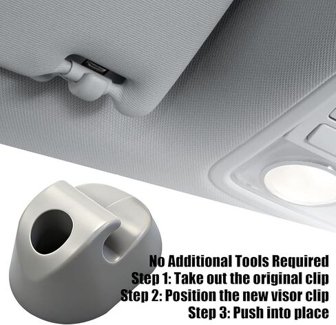 Sun Visor Clip Fit for Kenworth Peterbilt Trucks, Gray Interior Sun Visor Retainer Clip Replace S16-1023-661 F01377-2, Durable Interior Repair Part in Saudi Arabia