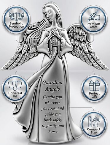 مشبك واقي من الشمس للسيارة من Guardian Angel - ملحقات السيارة على طراز ميدالية سانت كريستوفر - هدية حماية دينية للسائقين الجدد والرجال والنساء - سحر السفر الآمن للقيادة in Kuwait