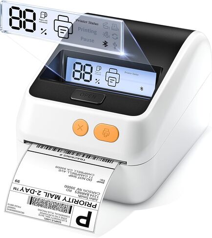 Phomemo Bluetooth Thermal Label Printer 4x6, Wireless Shipping Label Printer for Small Business and Packages for Phone&Pad&PC, Pink Thermal Label Printer for Shopify, Amazon, Etsy, UPS, FedEx in Kuwait