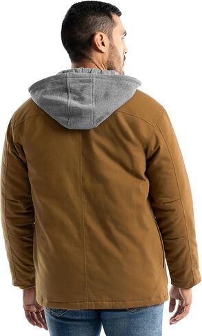 Wrangler Workwear Men's Quilted Lined Work Shirt Jacket with Hood in Saudi Arabia