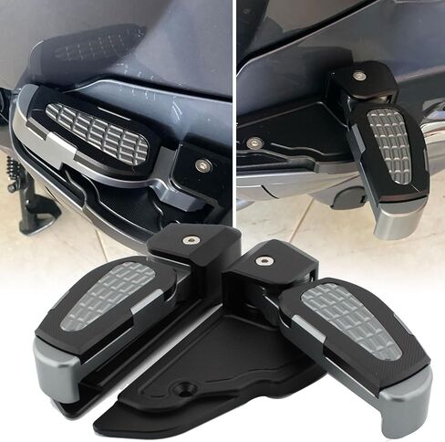 Midimttop Aluminum Rear Passenger Folding Footpeg Pedal Foot Footrests fit for Vespa Primavera 125/150 Sprint 125/150 Accessories 2017-2023 (Black) in Saudi Arabia