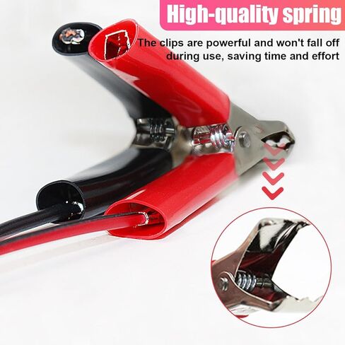 12V Car Cigarette Lighter Plug, Trickle Charger Quick Disconnect Extension Cord, Auto Cigarette Lighter Socket Female Adapter, Clip-on Power Supply Outlet with Alligator Clamps (2PCS) in Kuwait