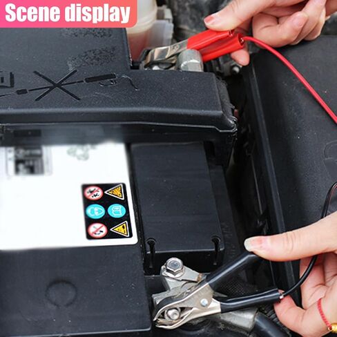 12V Car Cigarette Lighter Plug, Trickle Charger Quick Disconnect Extension Cord, Auto Cigarette Lighter Socket Female Adapter, Clip-on Power Supply Outlet with Alligator Clamps (2PCS) in Kuwait
