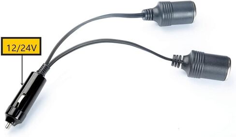 1 to 2 DC Ports Dual Car Cigarette Lighter Splitter Charger Power Socket Adapter 12V/24V Auto Outlet in Kuwait