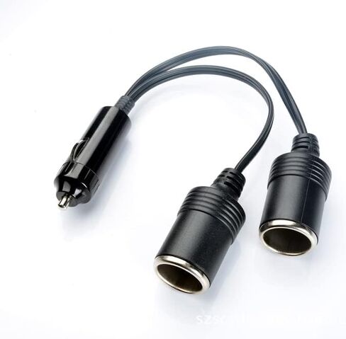 1 to 2 DC Ports Dual Car Cigarette Lighter Splitter Charger Power Socket Adapter 12V/24V Auto Outlet in Kuwait