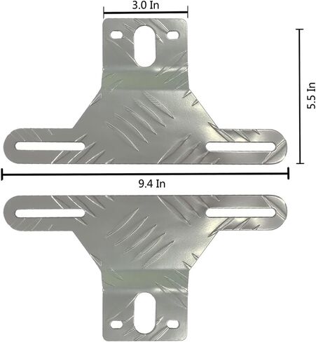 Aluminum Trailer License Plate Light Bracket License Plate Bracket for Mounting Bracket Trailers Trucks Cars (2PC) in Saudi Arabia