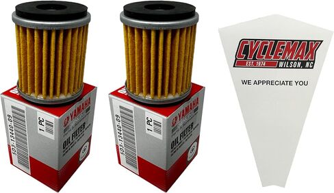 CYCLEMAX Two Pack Compatible with Yamaha Oil Cleaner Element Assembly 5D3-13440-09-00 Contains Two Filters and a Funnel in Kuwait