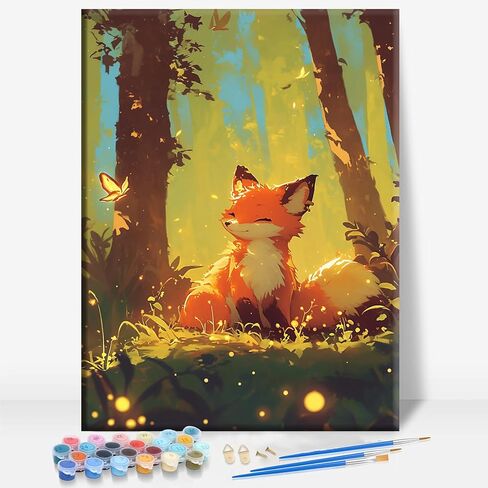 Aeontinity Fairy Little Woman Fairy Tale Framed Canvas DIY Paint by Numbers Kit Bar Cafe Cave Home Room Wall Bathroom Porch Patio Decor Gift, 16 x 12 Inch in Saudi Arabia