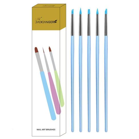 5Pcs Silicone Sculpting Tools, Black Clay Sculpting Tools, Multi-Shape Silicone Brushes, Pottery Modeling Tools for Polymer Clay, Ceramics, Nail Art, Fondant & Craft DIY in Saudi Arabia