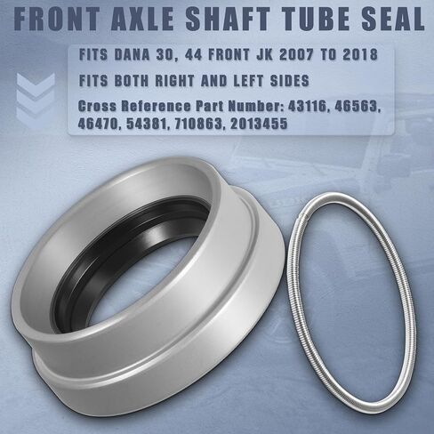 Front Axle Shaft Tube Seal – Fits DANA 30, 44 & JK (2007-2018), Both Sides | Cross Reference: 43116, 46563, 46470, 54381, 710863, 2013455 (1, 1-piece pack) in Saudi Arabia