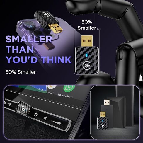 محول Carplay اللاسلكي ومحول Android Auto اللاسلكي، 2 في 1 Auto Car Play Wireless Dongle لـ OEM السلكية Carplay/Android Auto Car مع iPhone iOS 12+ / Android 11+ in Saudi Arabia