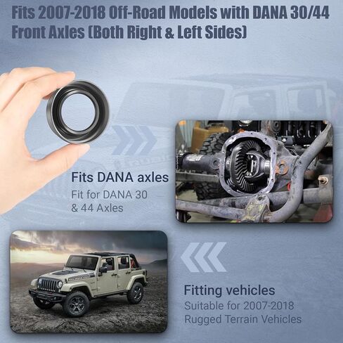 Front Axle Shaft Tube Seal – Fits DANA 30, 44 & JK (2007-2018), Both Sides | Cross Reference: 43116, 46563, 46470, 54381, 710863, 2013455 (1, 1-piece pack) in Saudi Arabia