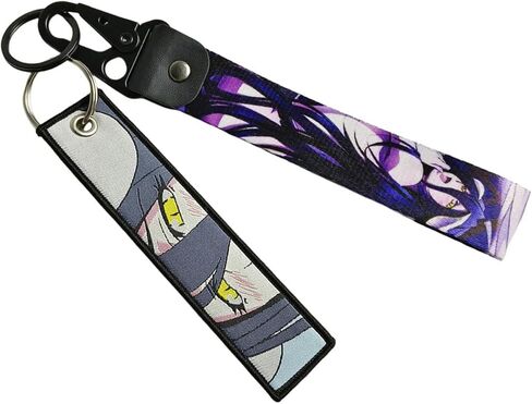 2 Pack Anime Keychain Set,JDM Nylon Lanyard Motorcycle Keychain-Embroidered Anime Jet Tags Keychains for Motorcycle Car in Kuwait