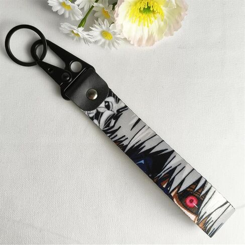 2 Pack Anime Keychain Set,JDM Nylon Lanyard Motorcycle Keychain-Embroidered Anime Jet Tags Keychains for Motorcycle Car in Kuwait