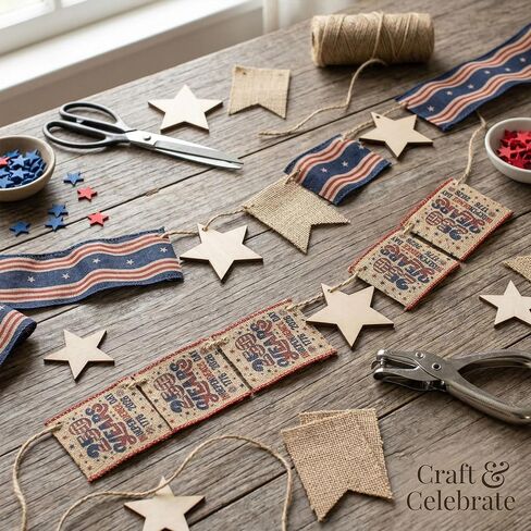2 Rolls 2.5" × 5 Yd USA 250th Anniversary Ribbon 250 Years Patriotic Wired Burlap Ribbon Stars and Stripes 4th of July Decor Ribbons for Eagle Wreath Tree Bow DIY Crafts Gift Wrapping Party Supplies in Kuwait