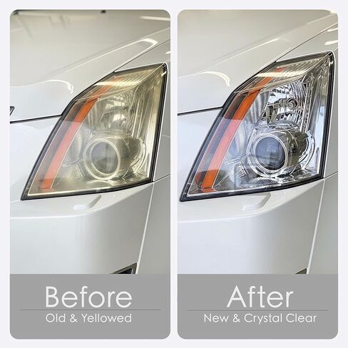 Headlight Lens Cover Compatible with Cadillac CTS Sedan & Wagon (2008-2013), Left & Right Clear Headlight Covers Replacement with Butyl Sealant Tape in Kuwait