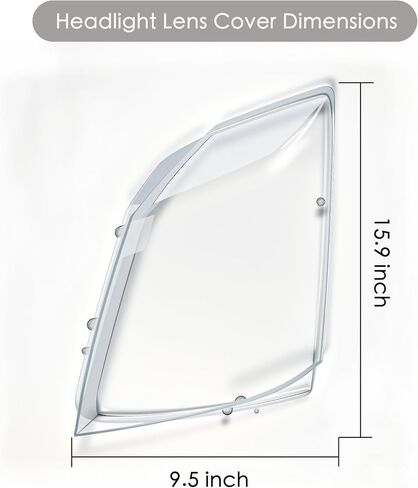 Headlight Lens Cover Compatible with Cadillac CTS Sedan & Wagon (2008-2013), Left & Right Clear Headlight Covers Replacement with Butyl Sealant Tape in Kuwait