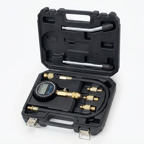 Digital Compression Tester Kit 300 PSI - Automotive Gasoline Engine Cylinder Compression Gauge with Adapters & Hose, Professional Diagnostic Tool for Car, Motorcycle, Small Engine in Saudi Arabia