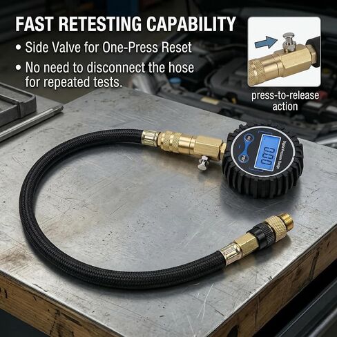 Digital Compression Tester Kit 300 PSI - Automotive Gasoline Engine Cylinder Compression Gauge with Adapters & Hose, Professional Diagnostic Tool for Car, Motorcycle, Small Engine in Saudi Arabia