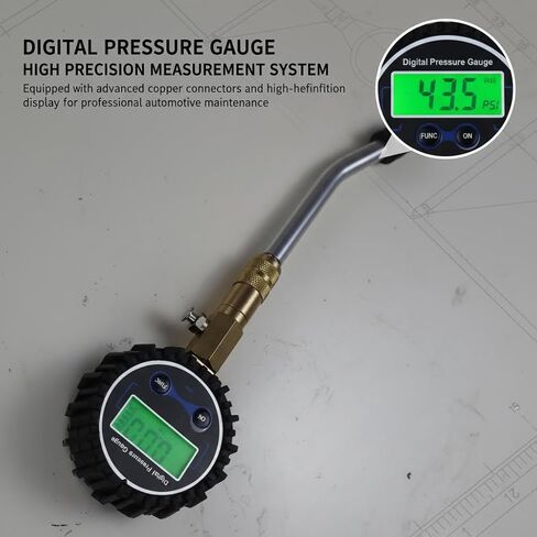 Digital Compression Tester Kit 300 PSI - Automotive Gasoline Engine Cylinder Compression Gauge with Adapters & Hose, Professional Diagnostic Tool for Car, Motorcycle, Small Engine in Saudi Arabia