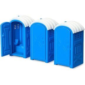 HO Scale Porta Potty (3 Pack) – Opening Door, Construction Site Detail for Model Railroads & Dioramas (Blue/White) in Saudi Arabia