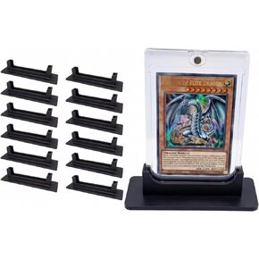 12Pack Magnetic Card Holder Base TradingCard Display Stand Protector Sleeves Protector Case Base for Baseball, Case Standard Cards(Fits 35PT Magnetic Card Holder) Black Color in Saudi Arabia