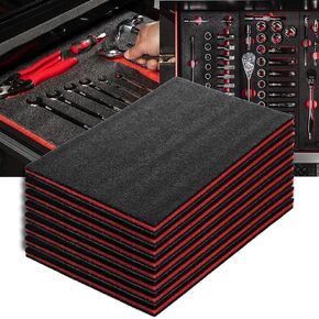 8 Pack Tool Box Foam, 15.7 x 9.8 x 0.8 Inch Foam Inserts for Cases, Polyethylene Storage Sheets for Toolbox Hard Case, Tool Shadow Insert, Kaizen Organizer Sheet in Saudi Arabia
