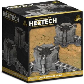 Hextech: Industrial Fluidworks - Large Storage Tanks (Battlefield in a Box, Pre-Painted Table Top Terrain) in Saudi Arabia