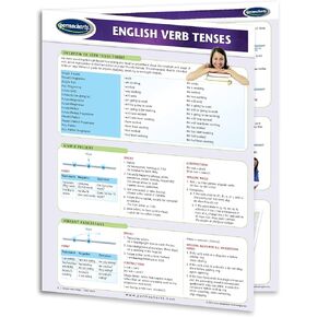 دليل أزمنة الأفعال الإنجليزية أو (ESL) - دليل مرجعي سريع للغة من Permacharts in Kuwait