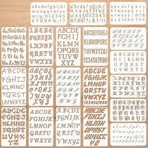 1/2 3/4 1 Inch Letter Stencils for Painting on Wood Reusable Plastic 20 Pack Large Alphabet Templates with Numbers and Symbols DIY Art Crafts for Canvas Porch Signs Journaling Supplies in Saudi Arabia