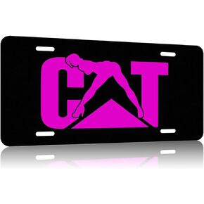 cat Front Plate Cover Decor Accessory Aluminum Metal Rust-Proof Plate Novelty Vanity Tag Cover with 4 Holes for Men Women 6 * 12 in (YMXCP11150026) in Saudi Arabia